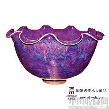 国家级传承人藏品《钧瓷&#8226;莲花盆》-收藏网