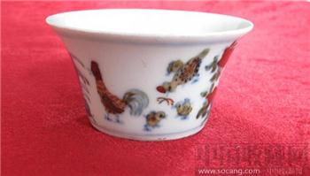明成化斗彩鸡缸马蹄杯（孤品）-收藏网