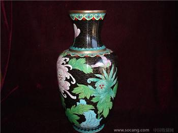 景泰蓝花瓶1对-收藏网