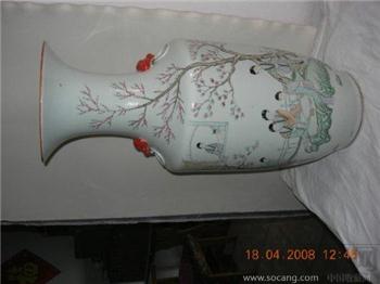 民国仕女大瓶  (一对)-收藏网