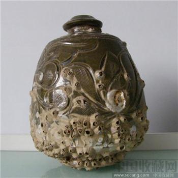 宋耀州窑刻花纹瓶国博蔡华初鉴定真品-收藏网
