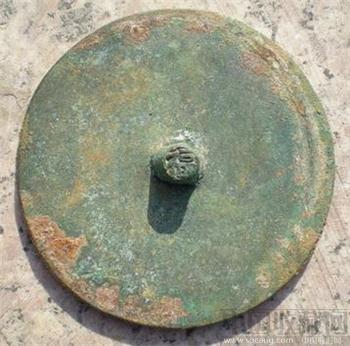 明代“福＂字钮铜镜-收藏网