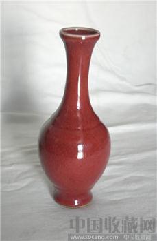 红釉小瓶-收藏网
