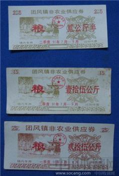 团风镇非农业供应券1991年-收藏网