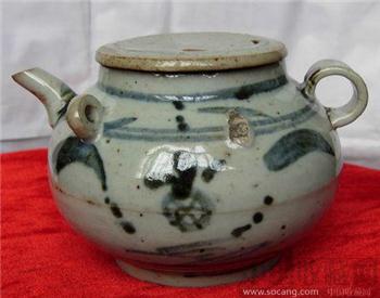 青花瓷茶壶（民窑）-收藏网