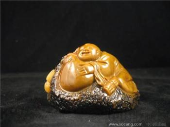 寿山黄色汶洋石童子摆件 -收藏网