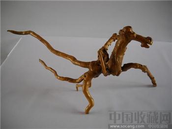 平市兄弟/名家精品 根雕 艺术品 根艺 摆件【龙马精神】编号83 -收藏网