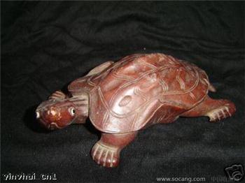 龙眼木雕-长寿金龟73111-收藏网