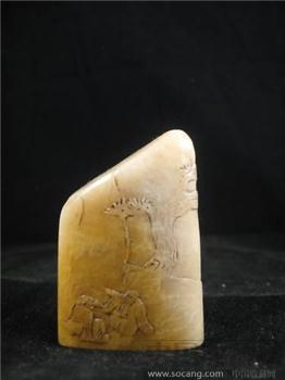 寿山石印章※薄意※俏色杜陵石 -收藏网