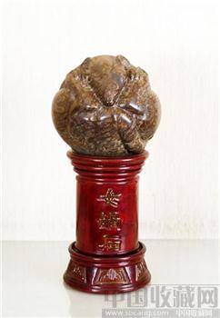 一团和气---钱鼠--台湾叶青女娲石雕刻品-收藏网