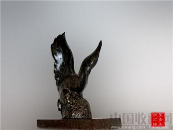 雄鹰展翅--台湾叶青女娲石雕品-收藏网