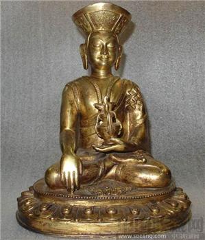 清代铜鎏金菩萨佛像-收藏网