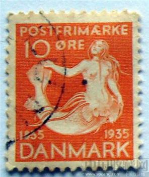 1835-1935丹麦美人鱼纪念邮票-收藏网