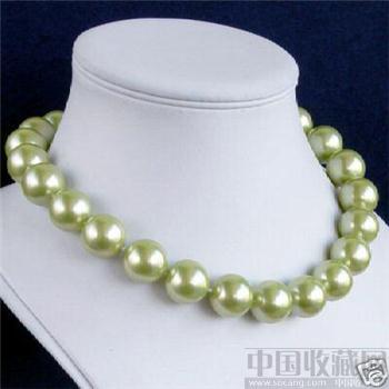 得福绿壳珍珠项链12毫米 -收藏网