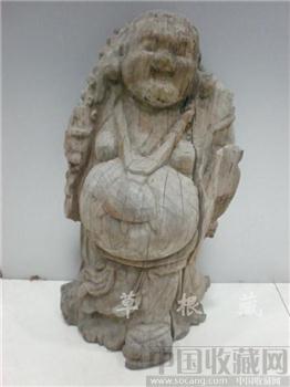 木雕弥勒佛-收藏网