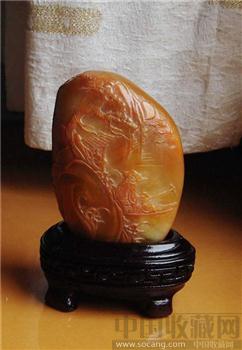 清代寿山石薄意雕人物纹摆件  石质特温润外型特靓丽-收藏网