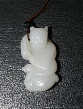 王羲之爱鹅（和田白玉）-收藏网