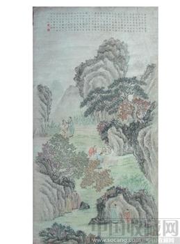◢焱煌轩◣近代著名画家溥儒山水人物图画芯-收藏网