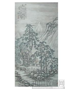◢焱煌轩◣近代著名画家郑午昌山水画芯 -收藏网