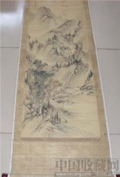 日本回流山水人物中堂1880*500mm -收藏网