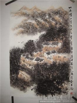 山西蹟口写生-收藏网
