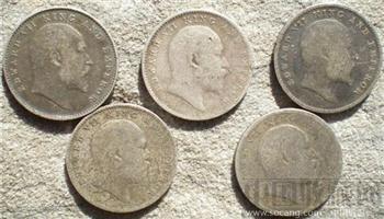 印度小银币五枚 -收藏网