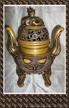 【德宝屋】宗教用品摆件 纯铜太平象炉 纯铜太平象熏香炉 大象炉-收藏网