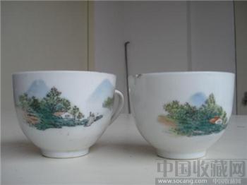 山水图案茶碗-收藏网