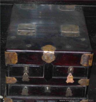 紫檀木梳妆盒-收藏网