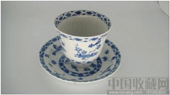 康熙折口青花套杯-收藏网