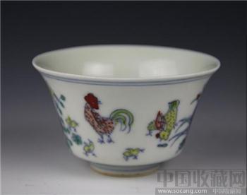 明成化閗彩雞缸杯-收藏网