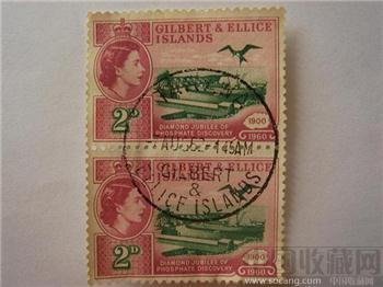 伊丽莎白女皇2张英伦古迹桥梁图案鲜艳经典 精品漂亮 珍藏增值-收藏网