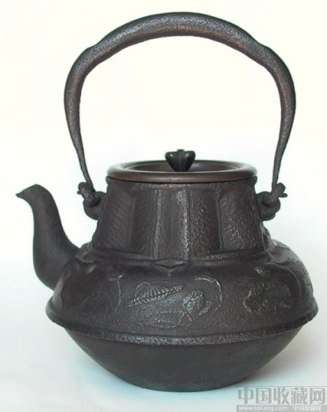 日本老铁壶铁瓶茶具茶壶明治时期名家大国造铁壶