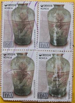 外国邮票 古代瓷瓶 四枚邮票-收藏网