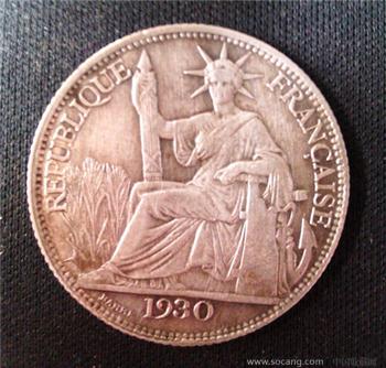 支那座洋20分银元，面貌清晰,1930年版。-收藏网
