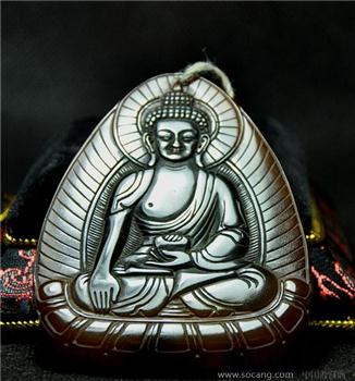 清中角雕释迦摩尼佛-收藏网