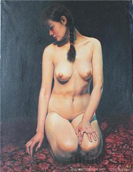 王治平油画-少女-收藏网