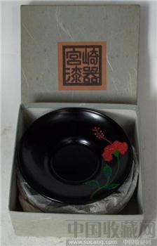 日本茶道配件一枝独秀漆器茶托套 -收藏网