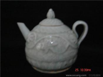 宋代、景德镇影青釉茶壶-收藏网