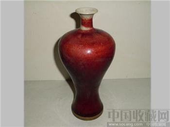 漂亮的红瓷瓶特价-收藏网
