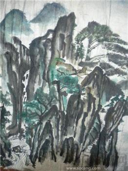 湖光山色；作者：佚名形式：单片；尺寸规格:66.5cm(长)x41.5cm（宽）*包邮*-收藏网