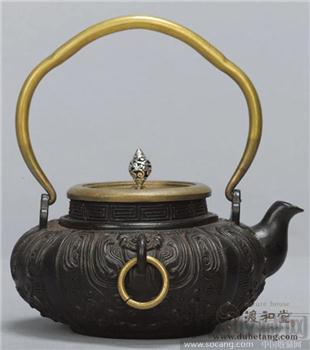 渡和堂铜环和寿壶-收藏网