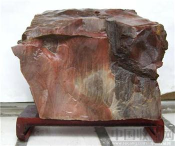 化石缅甸木化玉硅化木树化玉降龙木观赏石2.48斤眼看红木拿手奇石-收藏网