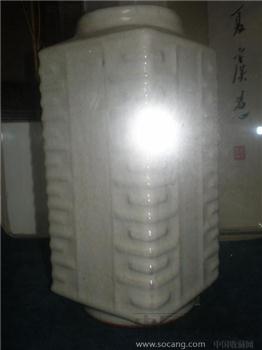 清仿宋官釉宗式瓶.JPG-收藏网