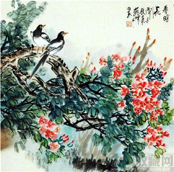 孙蒋峰·四尺斗方花鸟-收藏网
