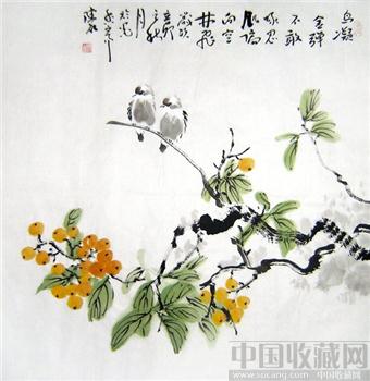 陈石·四尺斗方花鸟-收藏网
