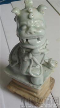 宋影青雕朔狮子座像-收藏网