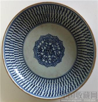 雍正青花大盘-收藏网
