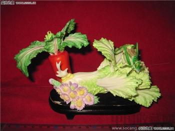 -----骨雕仿蔬菜类“萝卜白菜”--经典 漂亮-收藏网