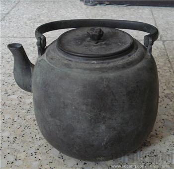   日本提梁老铜壶老茶壶-收藏网